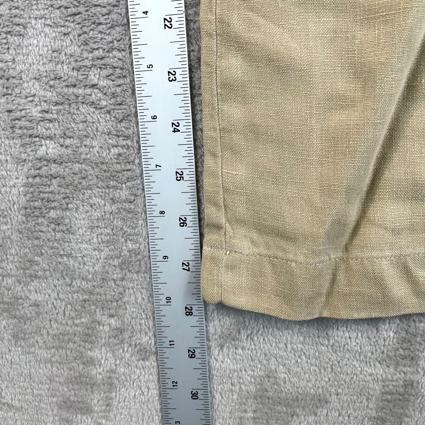 Ralph Lauren VINTAGE Ralph Lauren Collection Wide Leg Trouser Pants Women 8 Beige 100% Linen Dress Pants Wide-Leg Pockets 28in Inseam Spring Summer Fall Womens Size 30" / US 8 / IT 44 - 5 Thumbnail