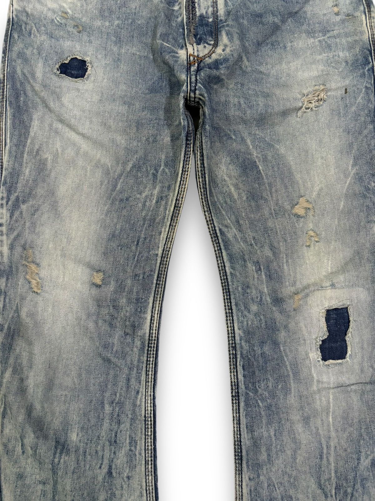 Diesel Diesel Industry Acid Wash Patched Distressed Curved Jeans Size US 31 - 7 Thumbnail