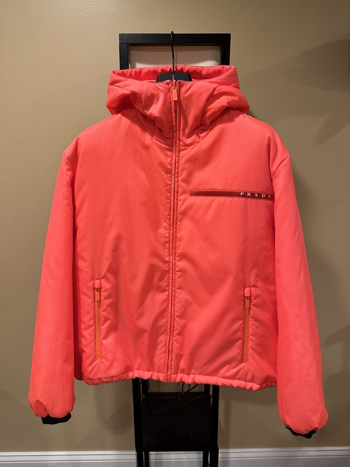 Prada Prada Linea Logo Stripe Linea Rossa 2018 Tech Orange Jacket Size US M / EU 48-50 / 2 - 22 Thumbnail