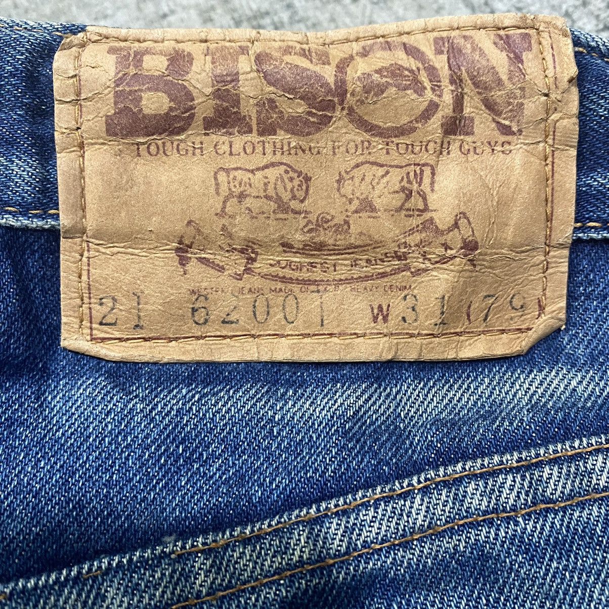 Japanese Brand × Jean × Vintage Vintage Bison Distressed Denim Pants Size US 31 - 17 Thumbnail