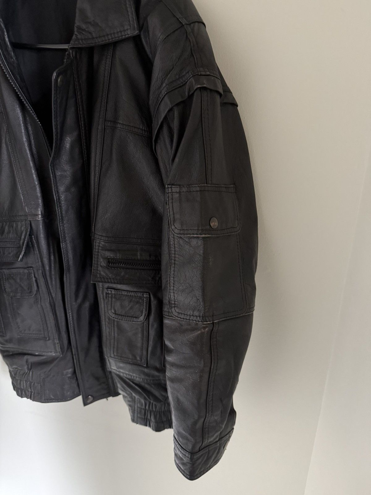 Vintage Military Leather Jacket Size US M / EU 48-50 / 2 - 3 Thumbnail