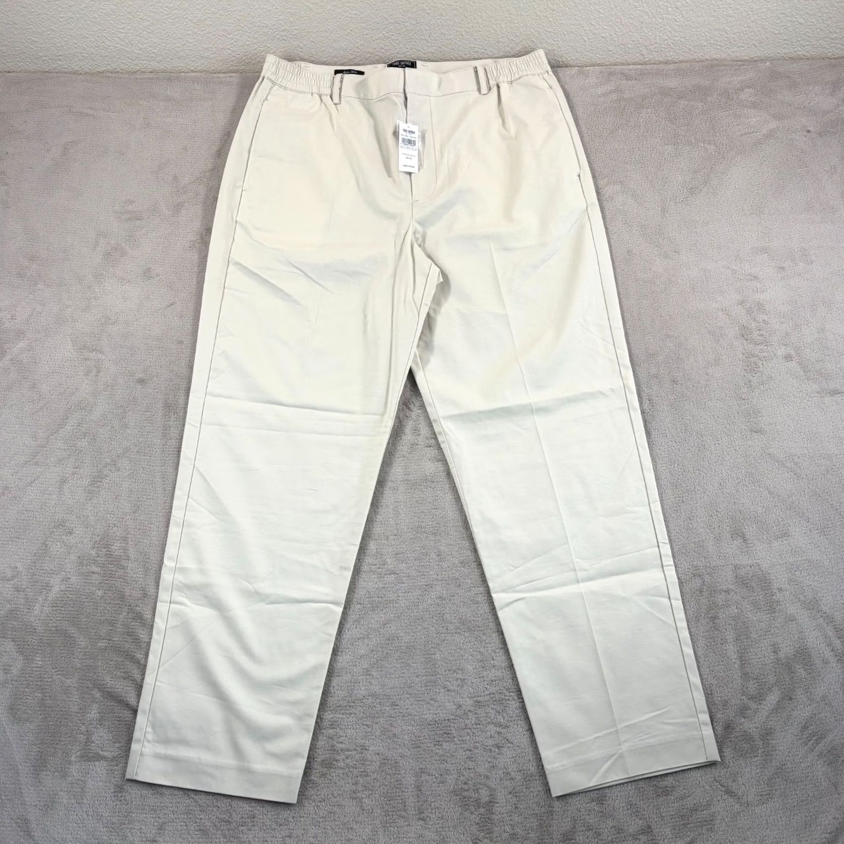 Todd Snyder Todd Snyder Italian Wool-Cotton Modern Trousers Coastal White Men XL NWT Dress Pants Formal Workwear Slim Straight Front Pockets Button Zip Fly Size US 36 / EU 52 - 3 Thumbnail