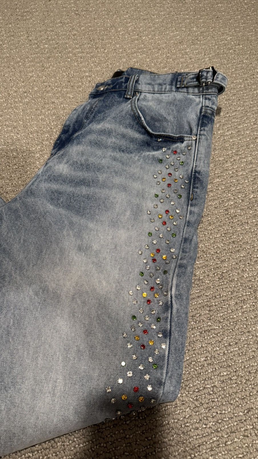HMDD HAPPY MEMORIES DON’T DIE CRYSTAL JEANS Size US 34 / EU 50 - 2 Thumbnail