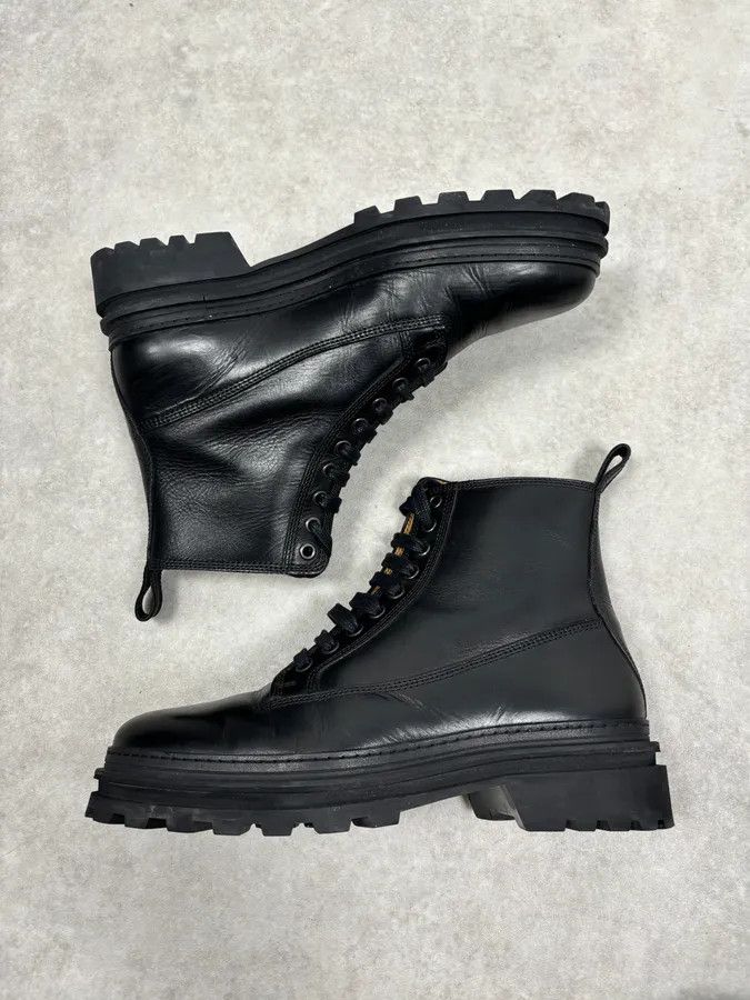 A.P.C. A.P.C. Black Leather Lace-Up Boots Chunky Sole Size 42 Size US 9 / EU 42 - 4 Thumbnail