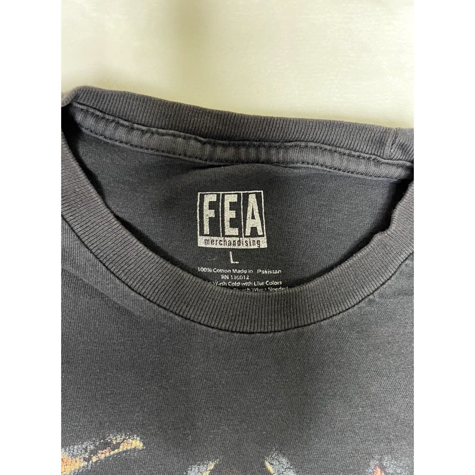 Vintage VINTAGE A Nightmare on Elm Street T-Shirt Freddy Krueger FEA Merchandising L Black Men Short Sleeve 80s Halloween Horror Movie Shirts Mens Size US L / EU 52-54 / 3 - 7 Thumbnail