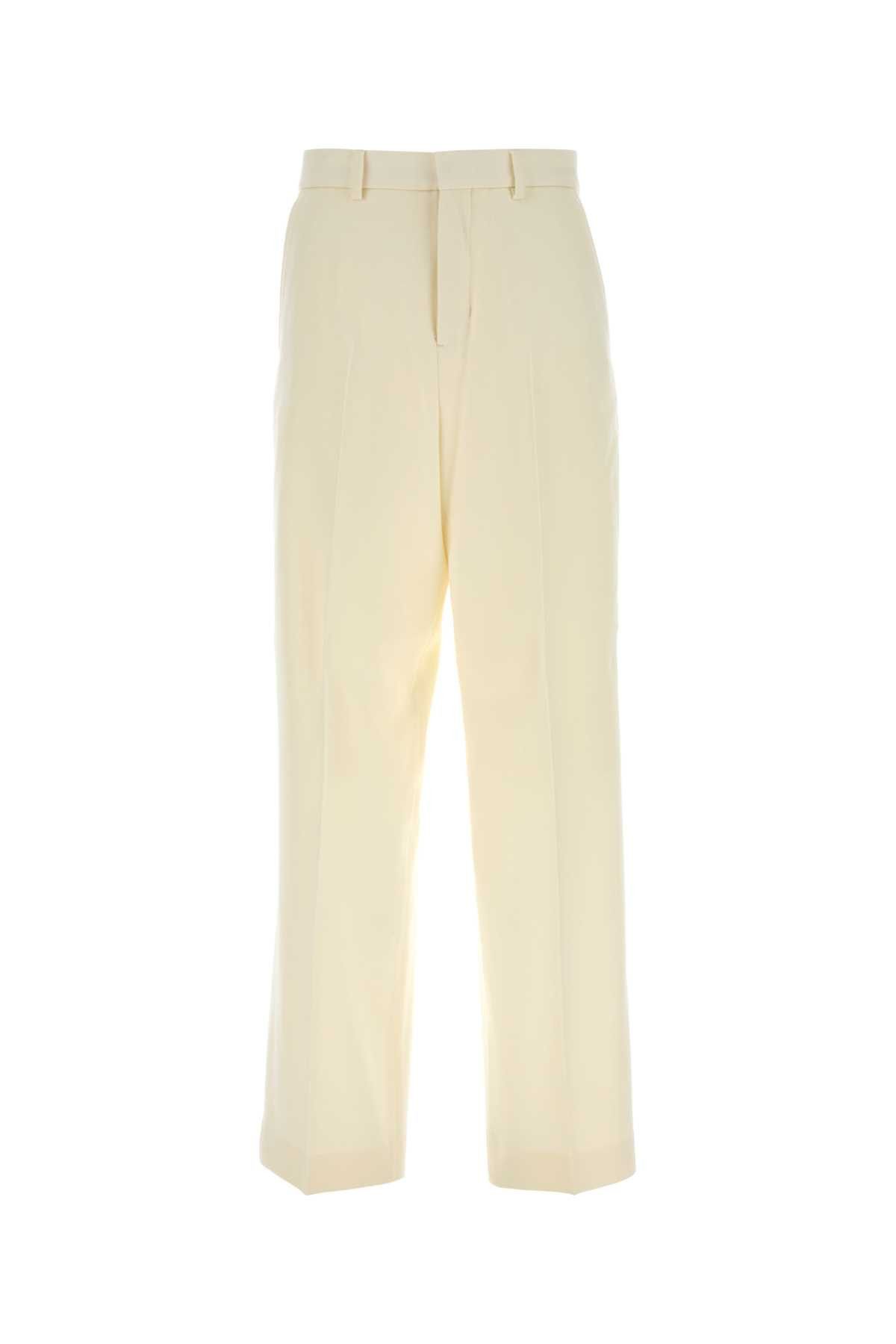 AMI Ivory Wool Wide-Leg Pant Size 28" / US 6 / IT 42 - 1 Thumbnail