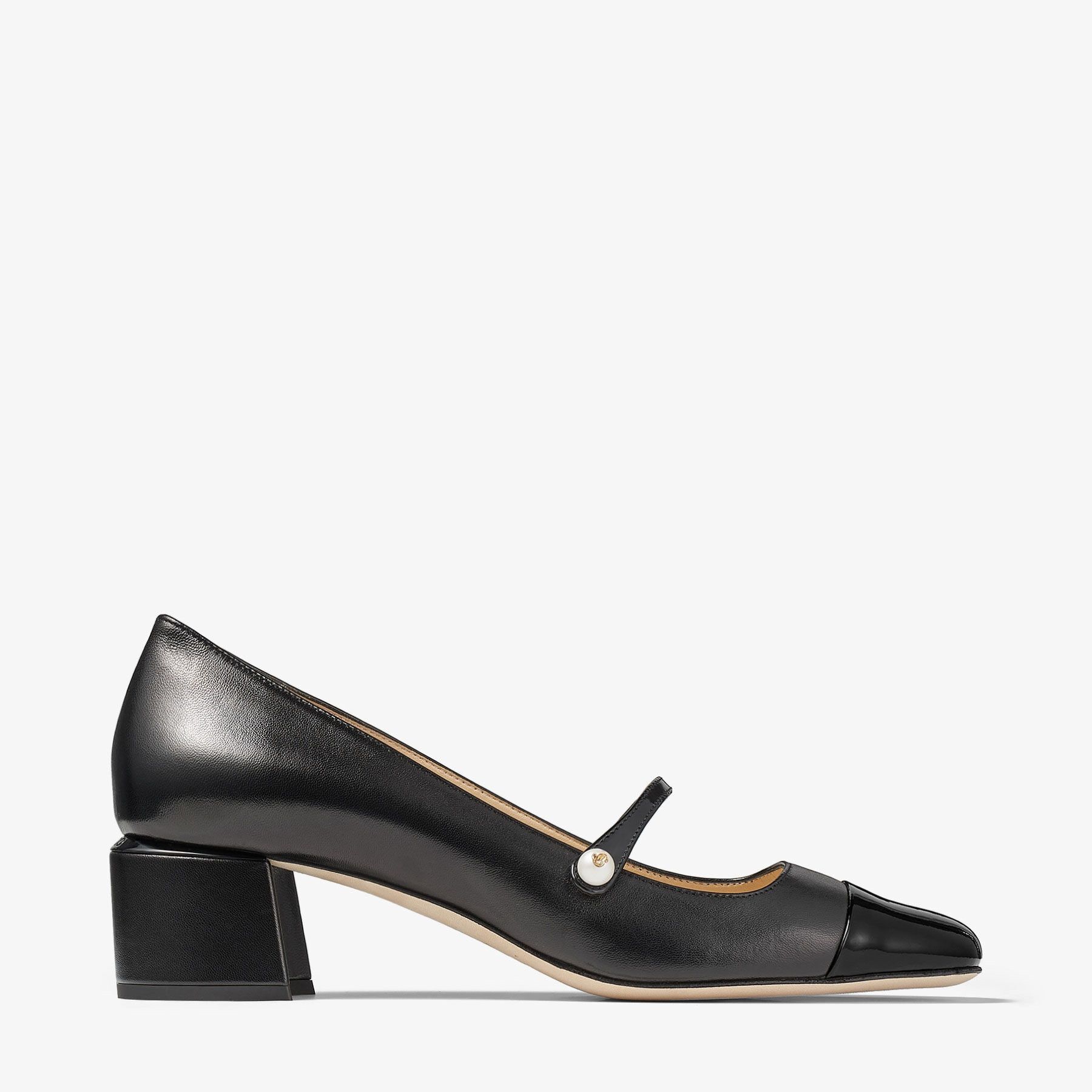 Jimmy Choo o1s22i1n1024 Mary Jane Style Pumps in Black Size US 8 / IT 38 - 1 Thumbnail