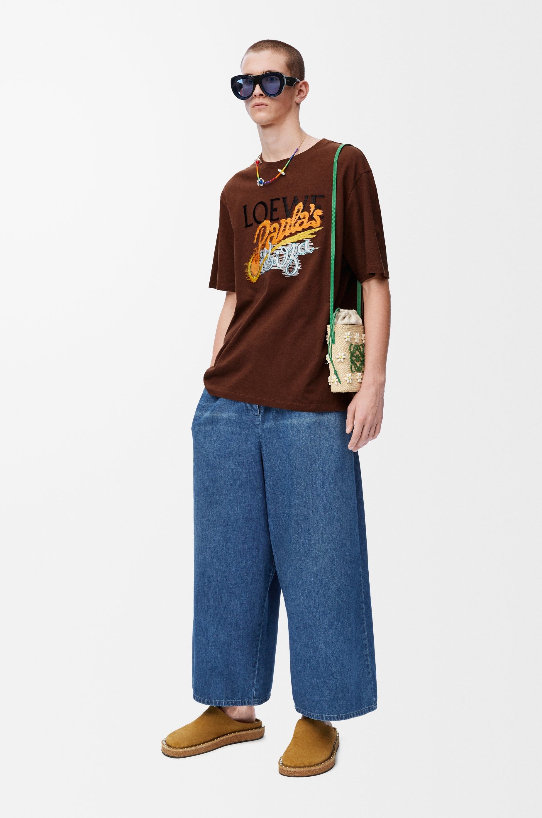 Loewe o1in1g0426 Loose Fit T-Shirt in Brown Size US S / EU 44-46 / 1 - 2 Thumbnail