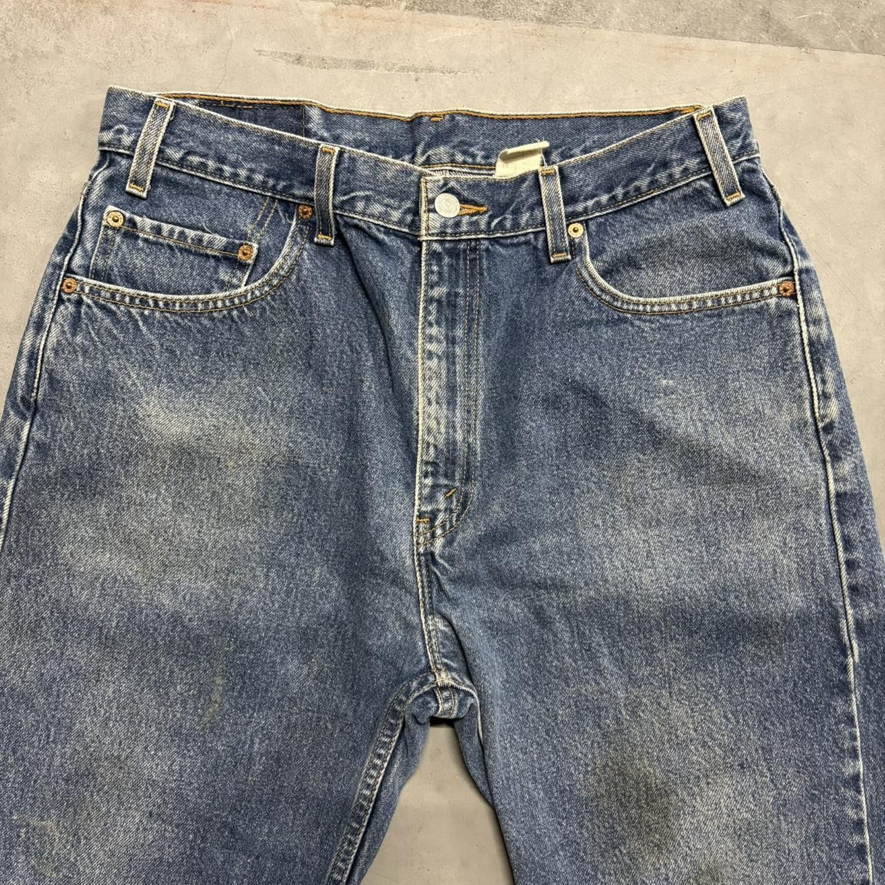 Levi's × Vintage Crazy Vintage Y2K/2000s Levis 505 Grunge Dark Wash Denim Jeans! Size US 34 / EU 50 - 4 Thumbnail