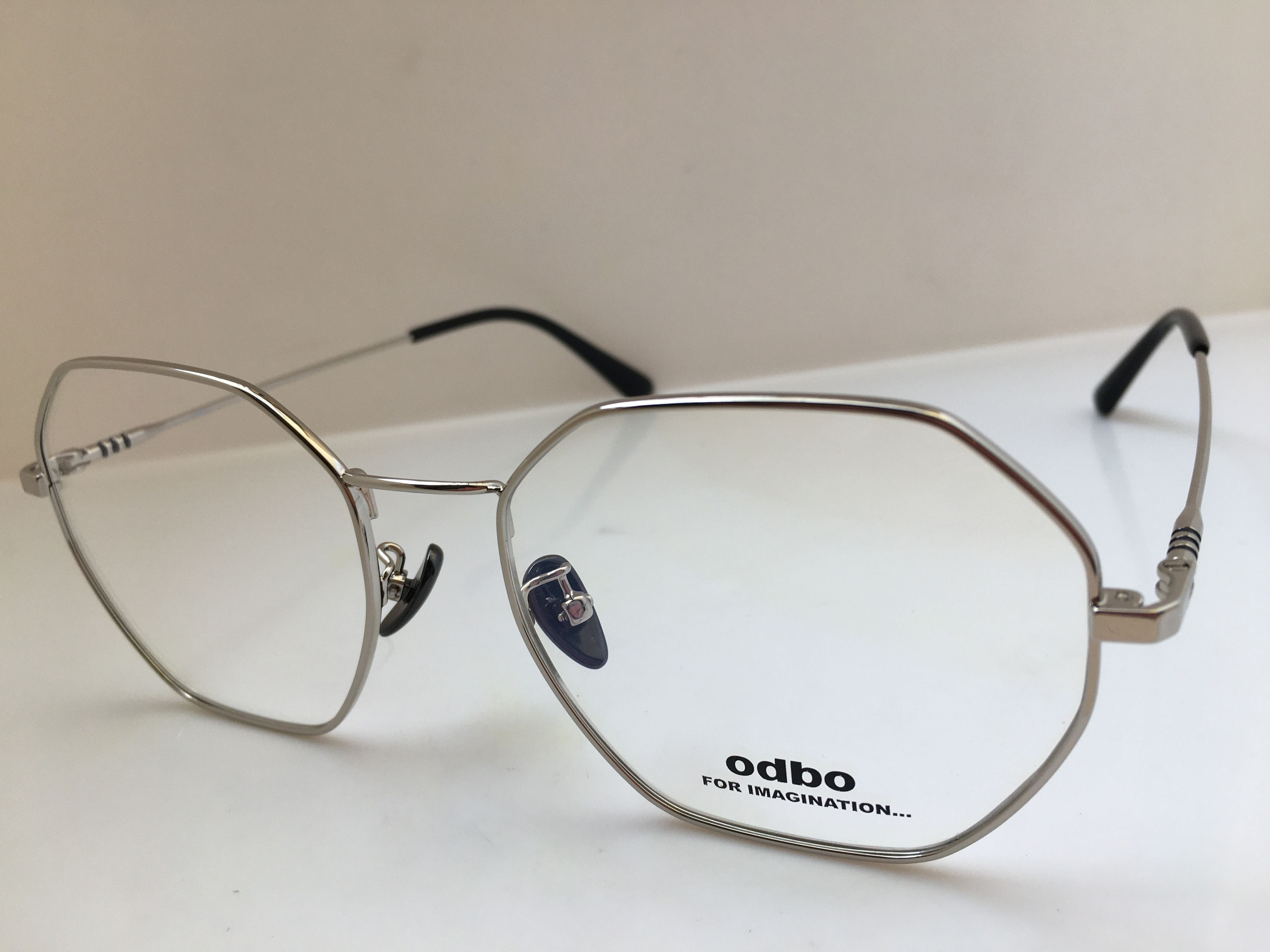 Other odbo 29307 Silver Polygon Eyeglasses Frame Size ONE SIZE - 3 Thumbnail