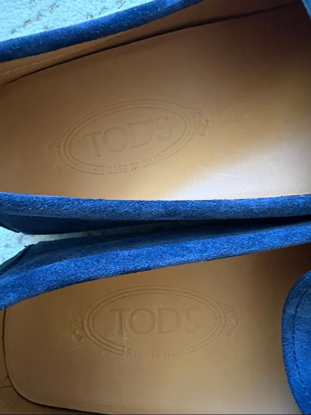 Tod's Tod's Men's Classic Suede Gommino Driving Penny Loafers Blue Size US 8.5 / EU 41-42 - 9 Thumbnail