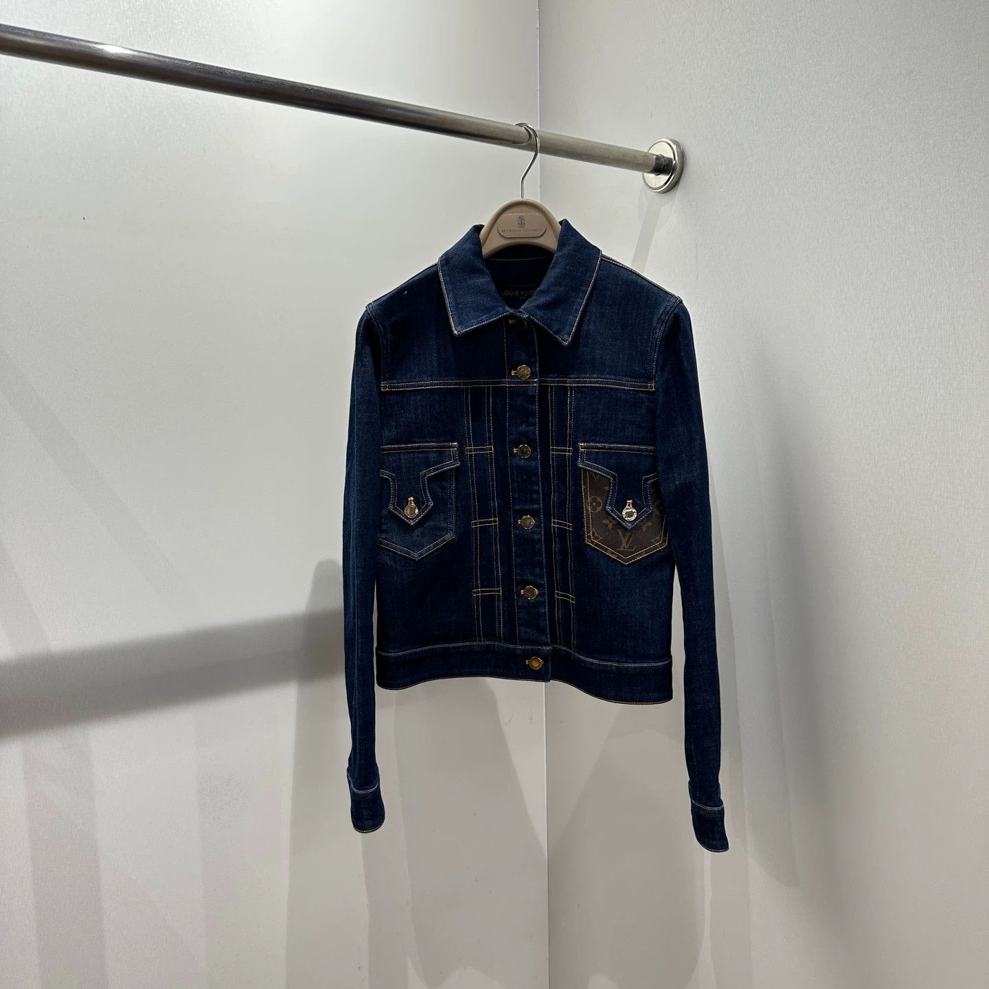 Louis Vuitton LV Monogram color block pocket denim jacket 36 Size XS / US 0-2 / IT 36-38 - 1 Thumbnail