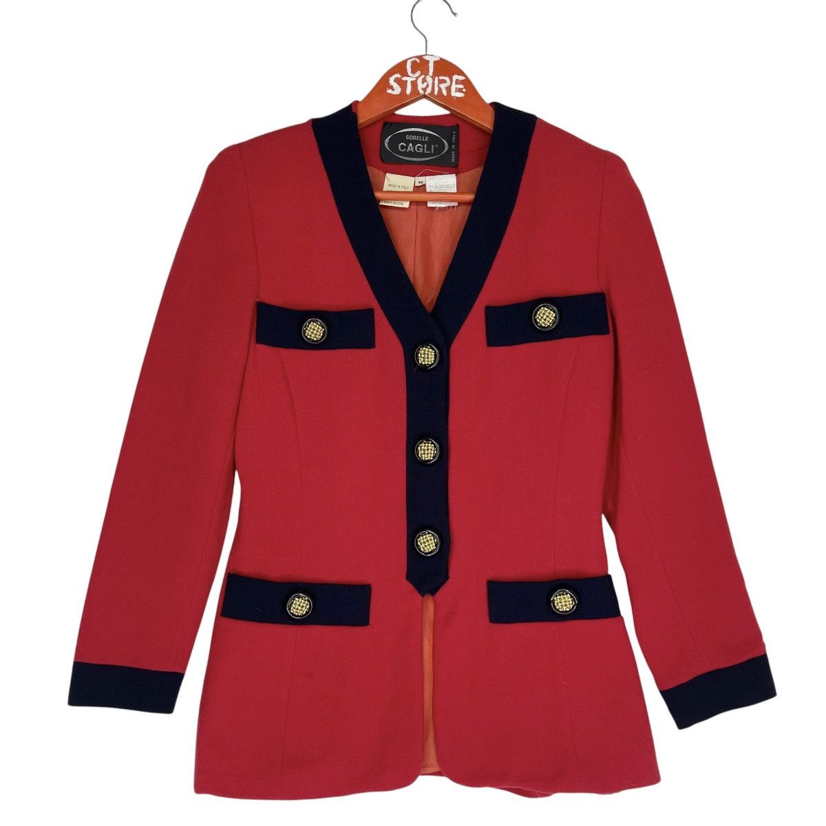 Vintage Vintage Sorelle Cagli Jacket Red Size S / US 4 / IT 40 - 1 Thumbnail