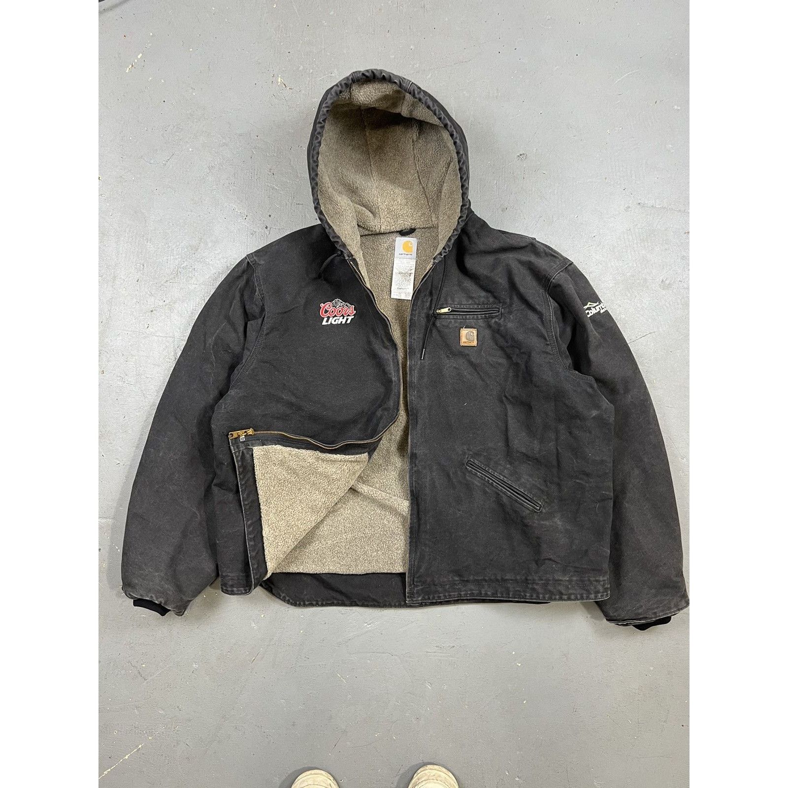 Carhartt Vintage boxy black fleece lined carhartt hooded jacket 3XL Size US XXL / EU 58 / 5 - 1 Thumbnail