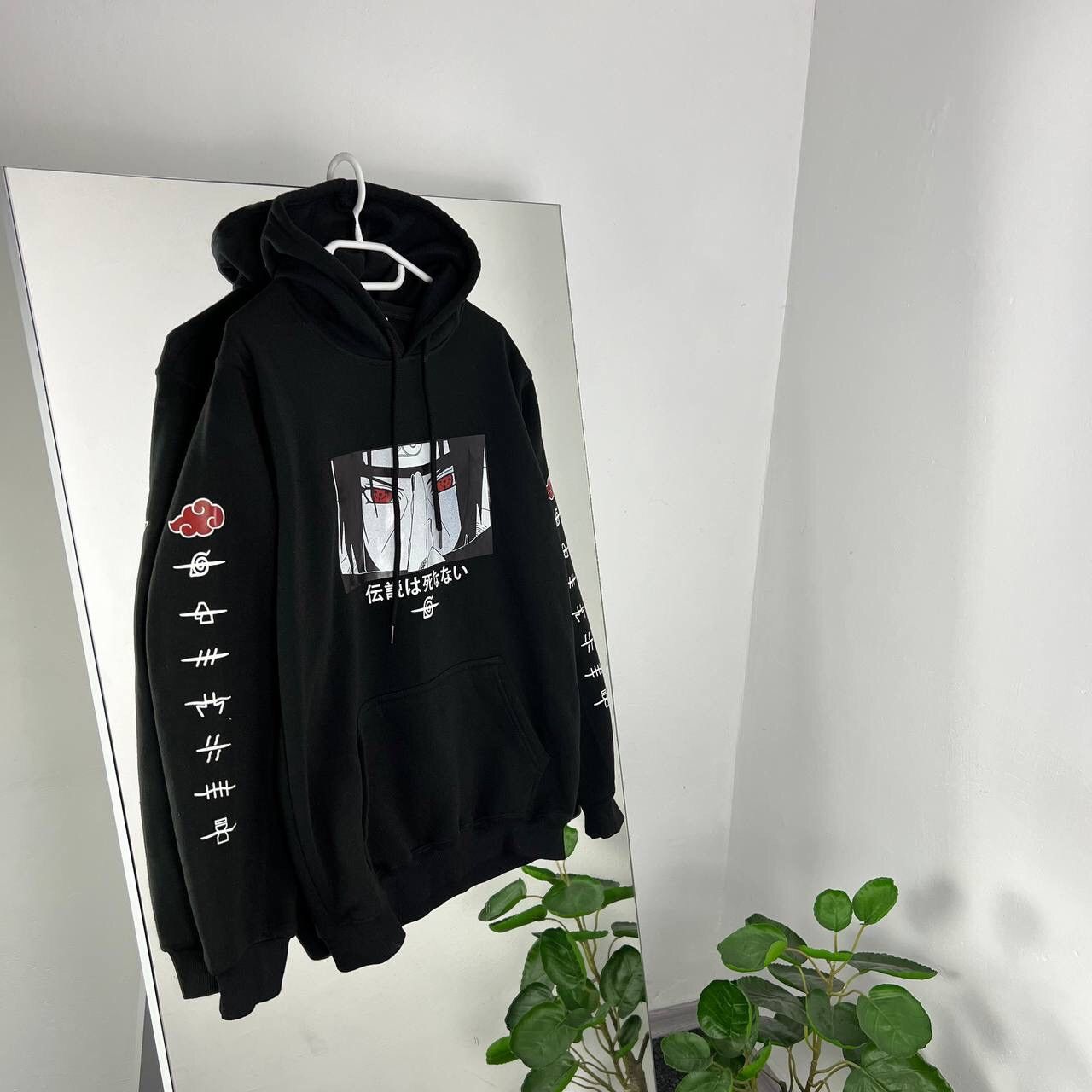 Anime Naruto Saske Akatsuki Anime Y2k Hoodie Black Art Size US M / EU 48-50 / 2 - 1 Thumbnail