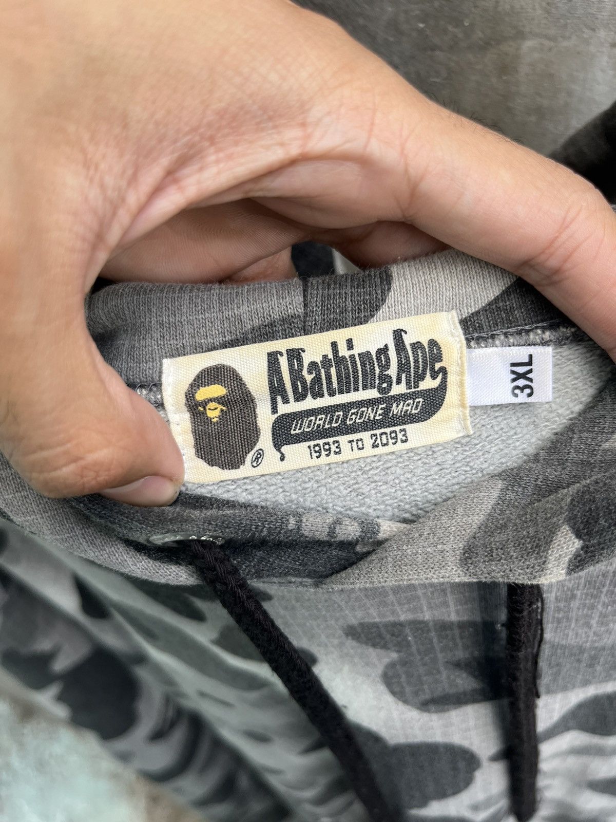 Bape Grid Camo Pull Over Hoodie Size US XXL / EU 58 / 5 - 10 Thumbnail