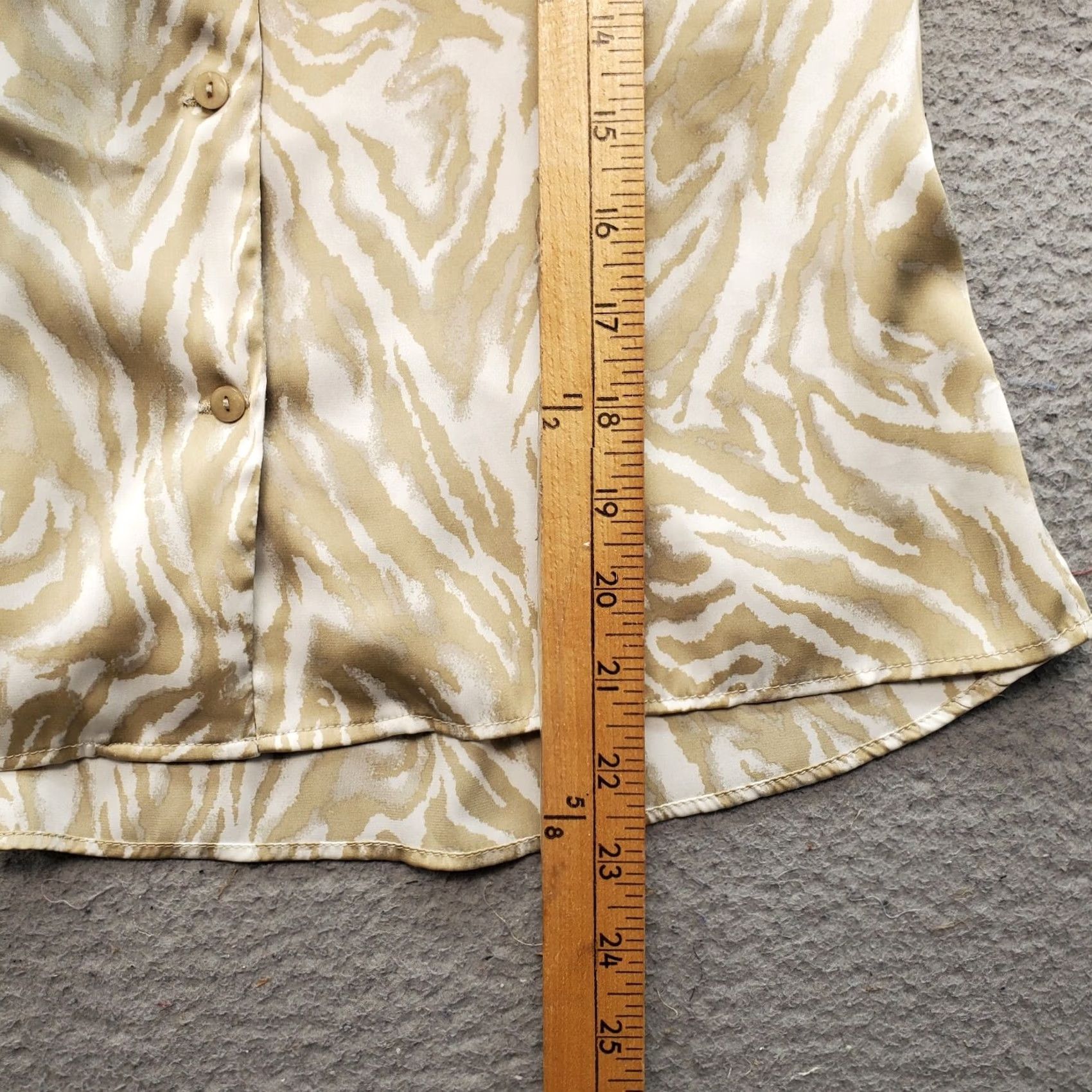 Vintage Violet+Claire Button-Up Top Women's M Multi Zebra Print Collared Slit High Low Shirt Mens? Womens Size M / US 6-8 / IT 42-44 - 4 Thumbnail