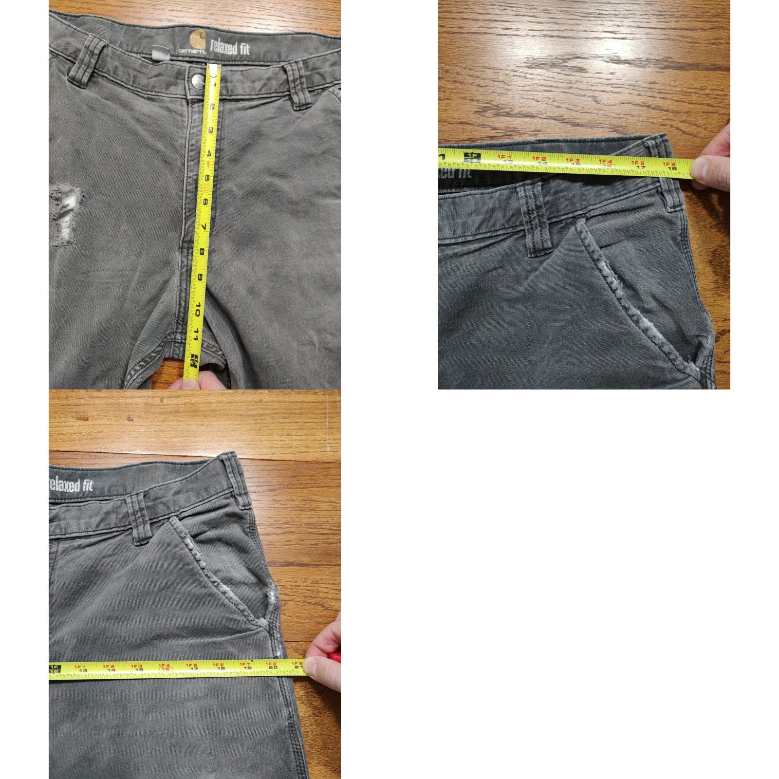 Carhartt Carhartt Pants Mens 36x30 Acid Wash Tie Dye Olive Green Canvas Distressed Relax Size US 36 / EU 52 - 9 Thumbnail