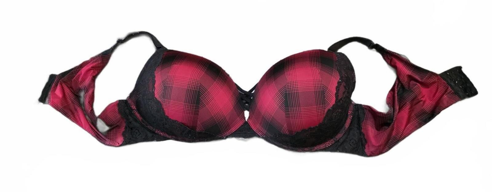 Other Torrid Curve Xo Red & Black Plaid Lace Push Up Bra Size 48DD Size ONE SIZE - 4 Thumbnail