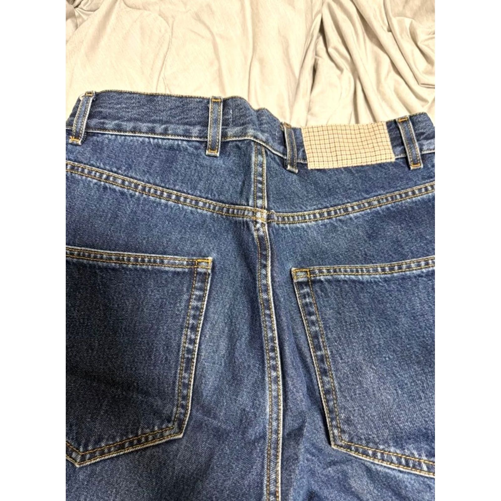 Mfpen mfpen BIG JEANS Washed Blue Denim Pants XS Jeans Men Washed Blue mfpen XS Mens Jeans Accessories Brand New Size US 27 - 2 Thumbnail