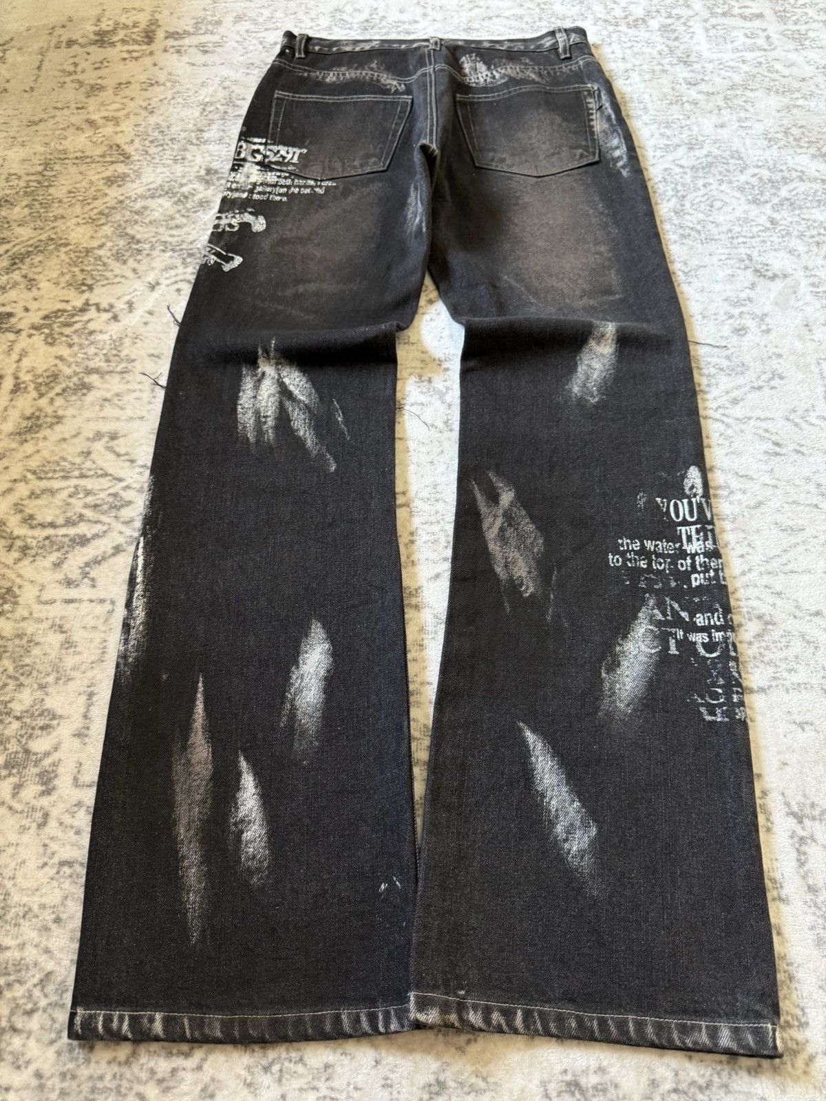 Japanese Brand Rare Bernings Sho Poems Riot Studded Flared Jeans Japan Size US 30 / EU 46 - 2 Thumbnail