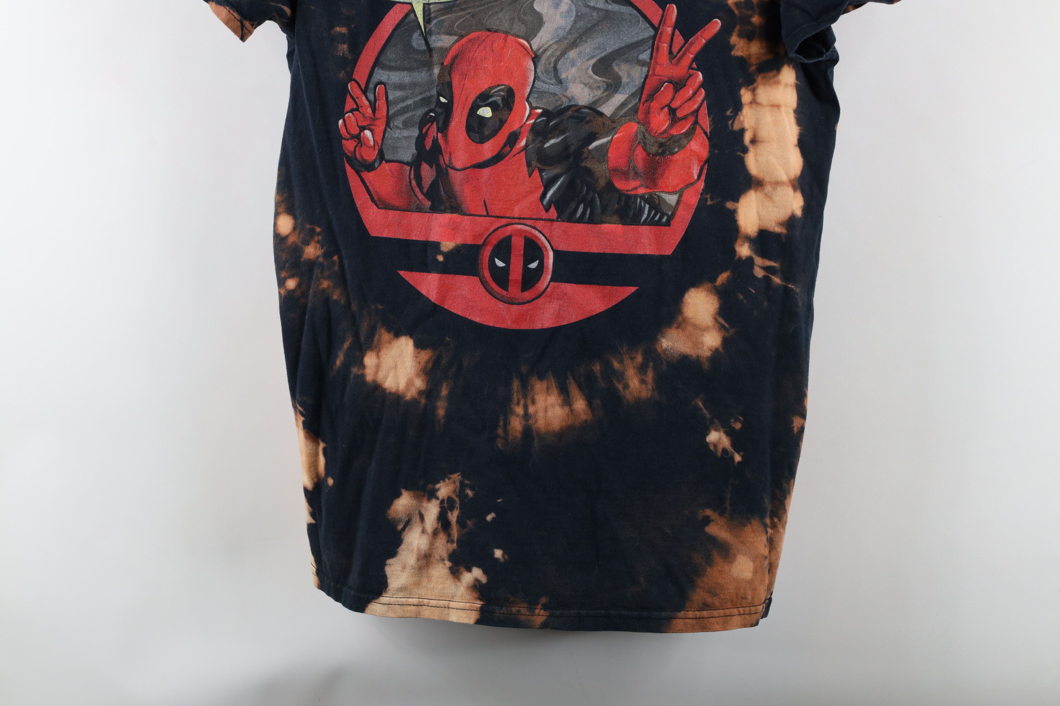 Vintage Retro Marvel Comics Wash Deadpool Short Sleeve T-Shirt Size L / US 10 / IT 46 - 3 Thumbnail