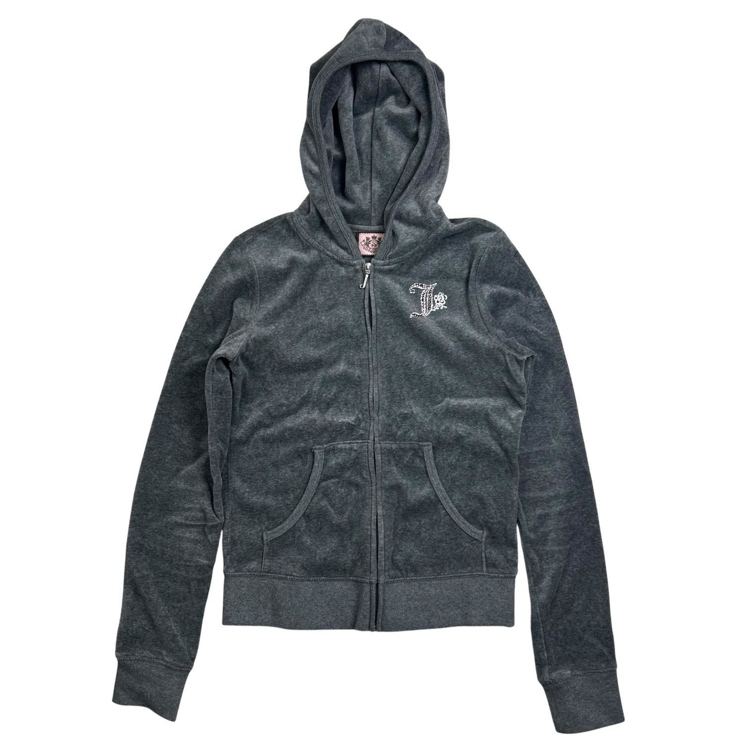 Juicy Couture Juicy Couture Rhinestone Encrusted Velour Robertson Hoodie Size S / US 4 / IT 40 - 1 Thumbnail