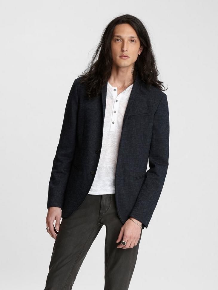 John Varvatos Jacquard Shawl Collar Jacket EU 48 USA 38 Size US M / EU 48-50 / 2 - 1 Thumbnail