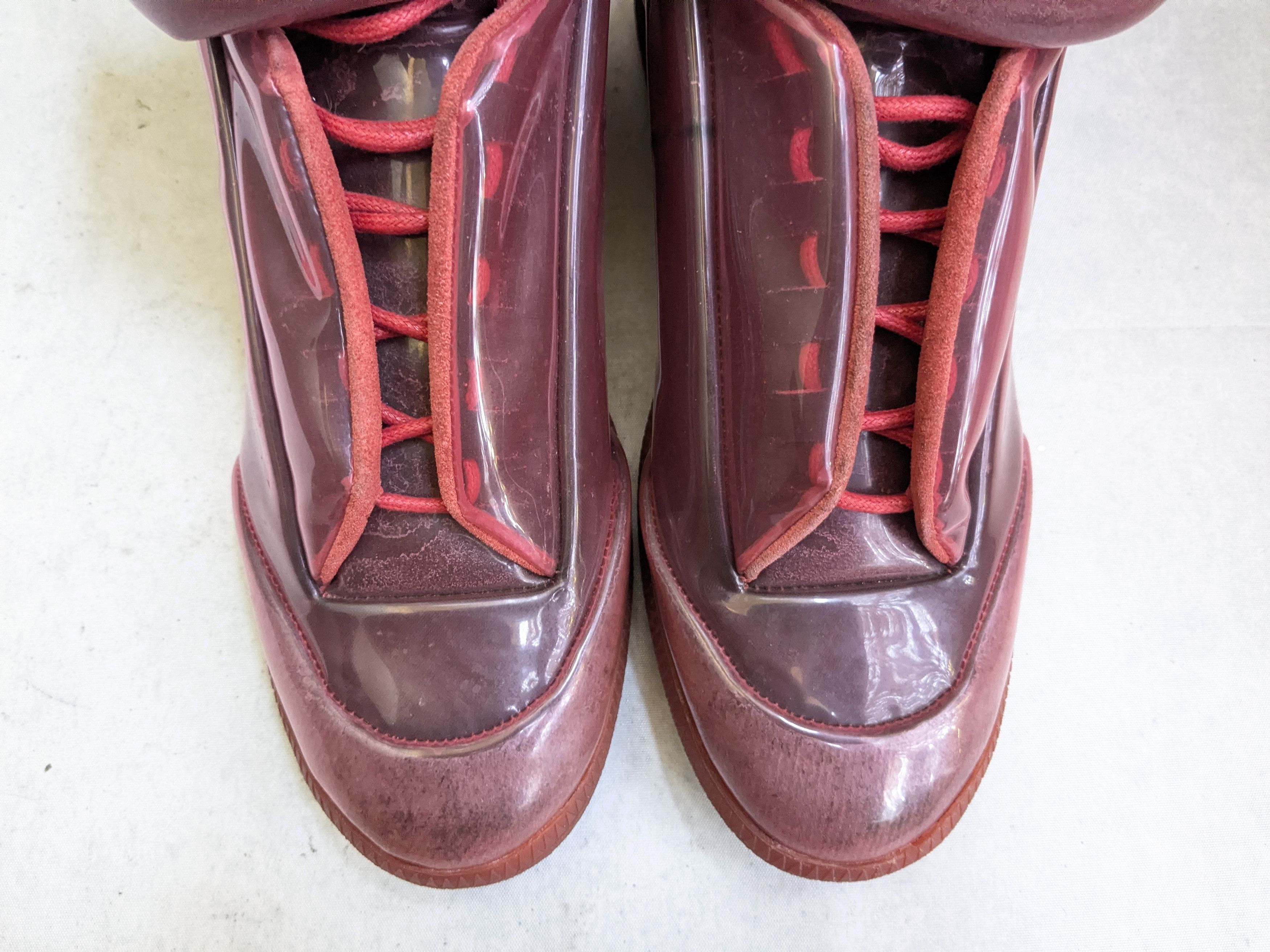 Maison Margiela Maison Margiela Future Sneakers Red PVC 9 42 High Tops Size US 9 / EU 42 - 2 Thumbnail
