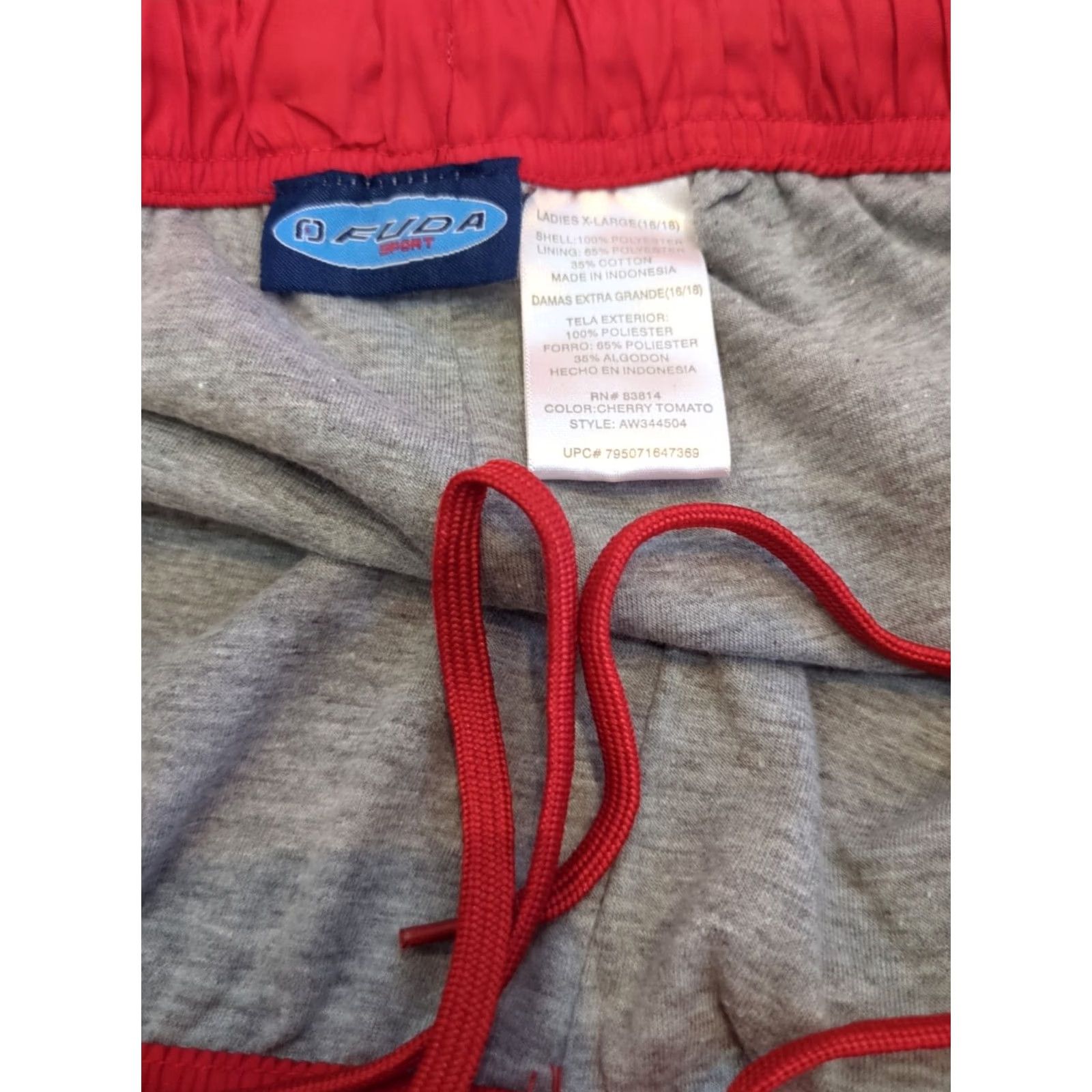 Vintage VINTAGE Fuda Track Pants Women XL Red Polyester Lined Pockets Drawstring Straight Style Sports Pants Mens Women Girls Size 40" / US 18 - 4 Thumbnail