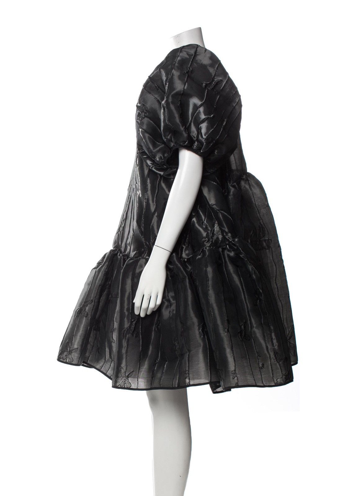 Cecilie Bahnsen Cecilie Bahnsen Reflective Black Midi Dress Size M / US 6-8 / IT 42-44 - 4 Thumbnail