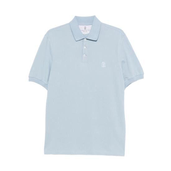 Brunello Cucinelli BRUNELLO CUCINELLI Men Polo Shirts ME8548770 CJD84 BLUE Size US XXL / EU 58 / 5 - 1 Thumbnail