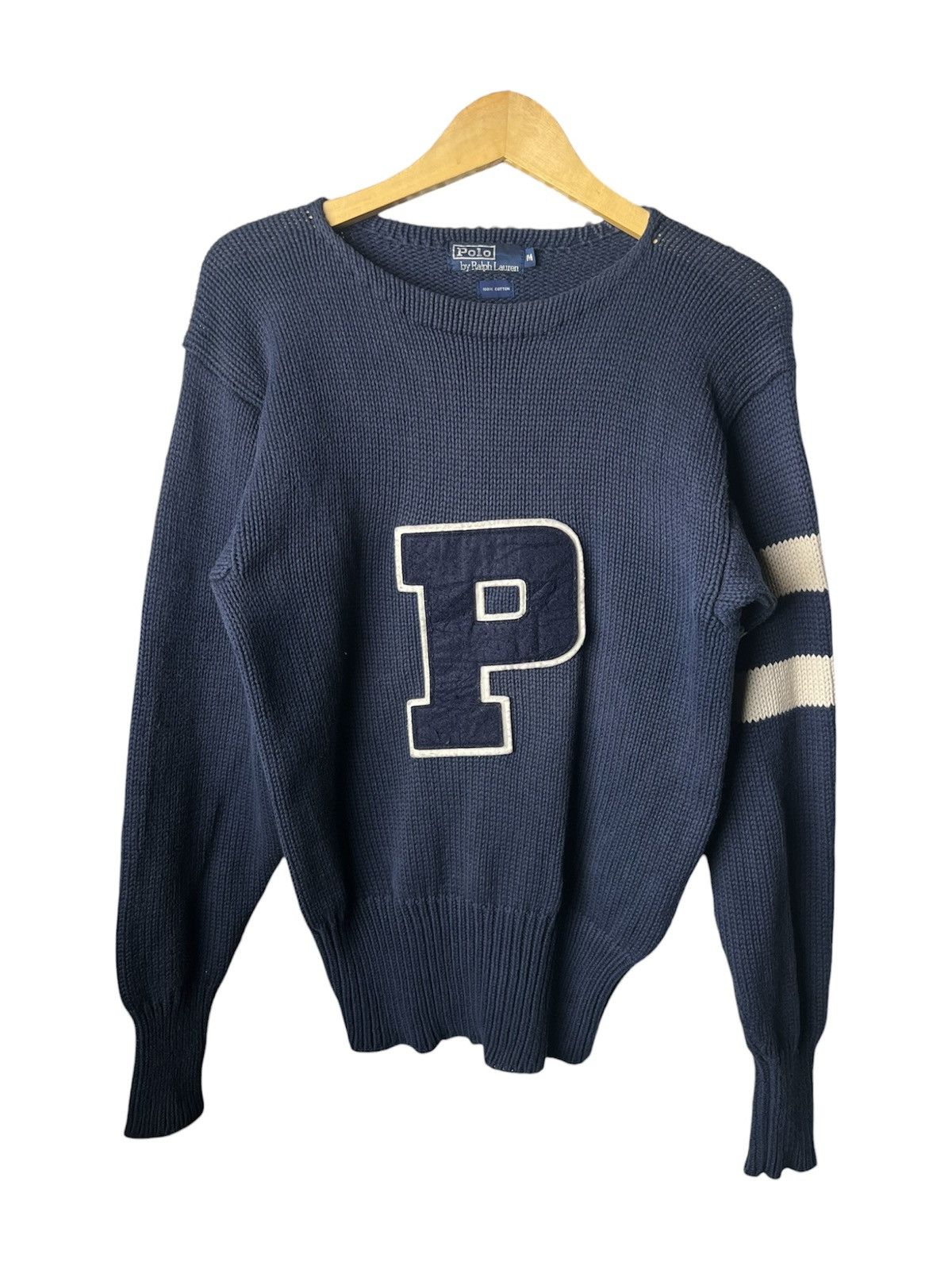 Polo Ralph Lauren Polo Ralph Lauren “P” Letterman Knit Sweater Size US M / EU 48-50 / 2 - 1 Thumbnail