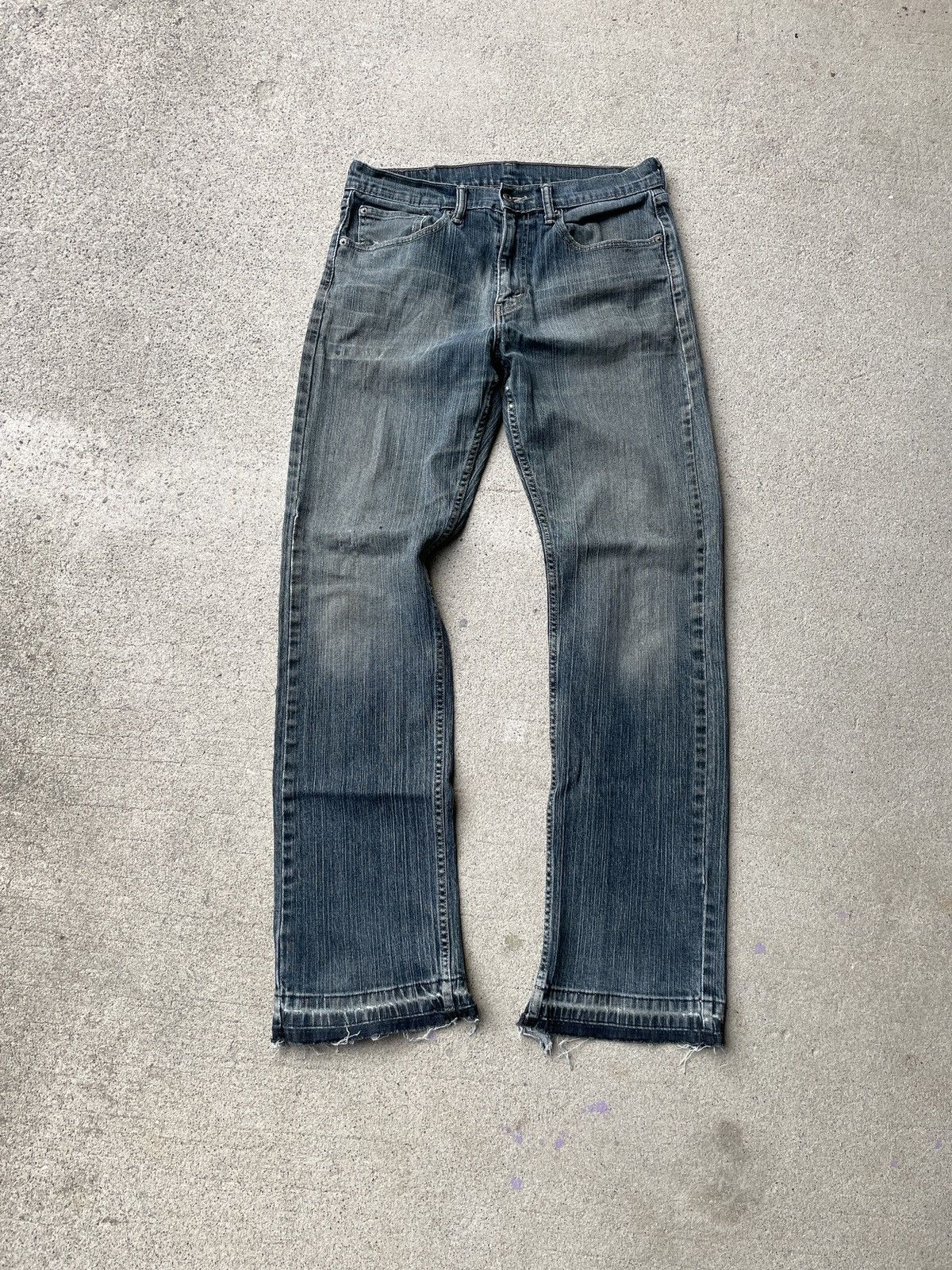 Vintage Mudwash Denim Levis 505 Released Hem Heelbite Jeans | Grailed