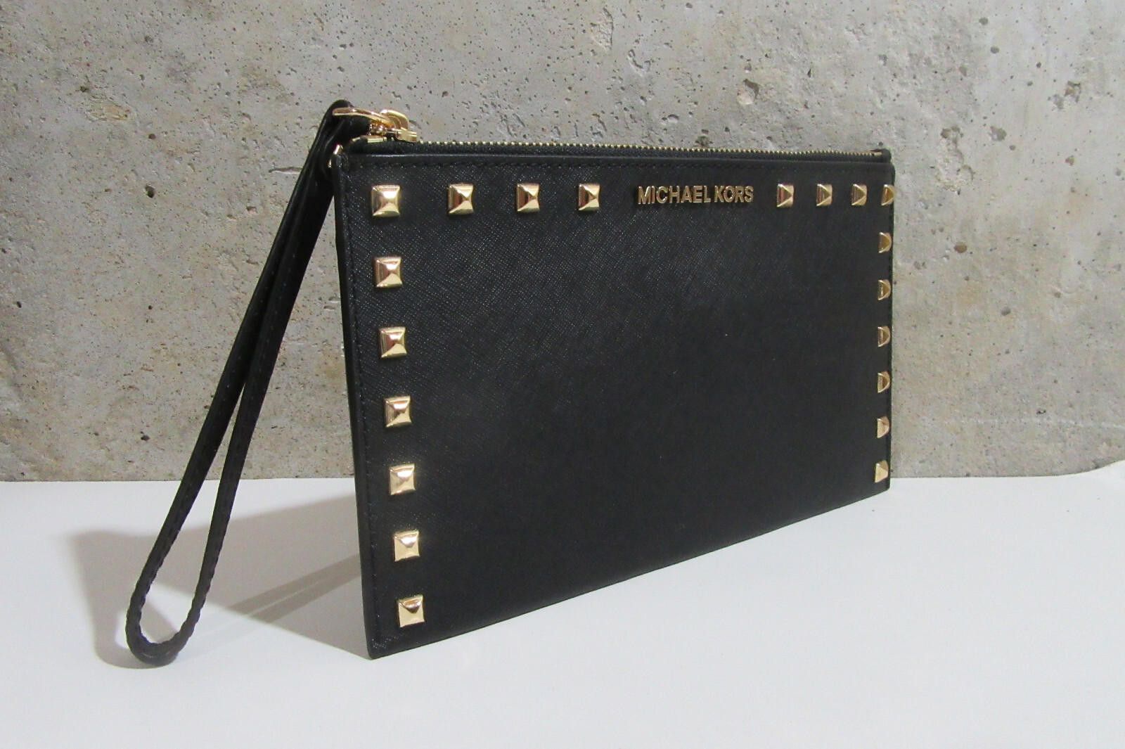 Michael Kors Michael Kors Womens Saffiano Leather Large Black Size ONE SIZE - 3 Thumbnail