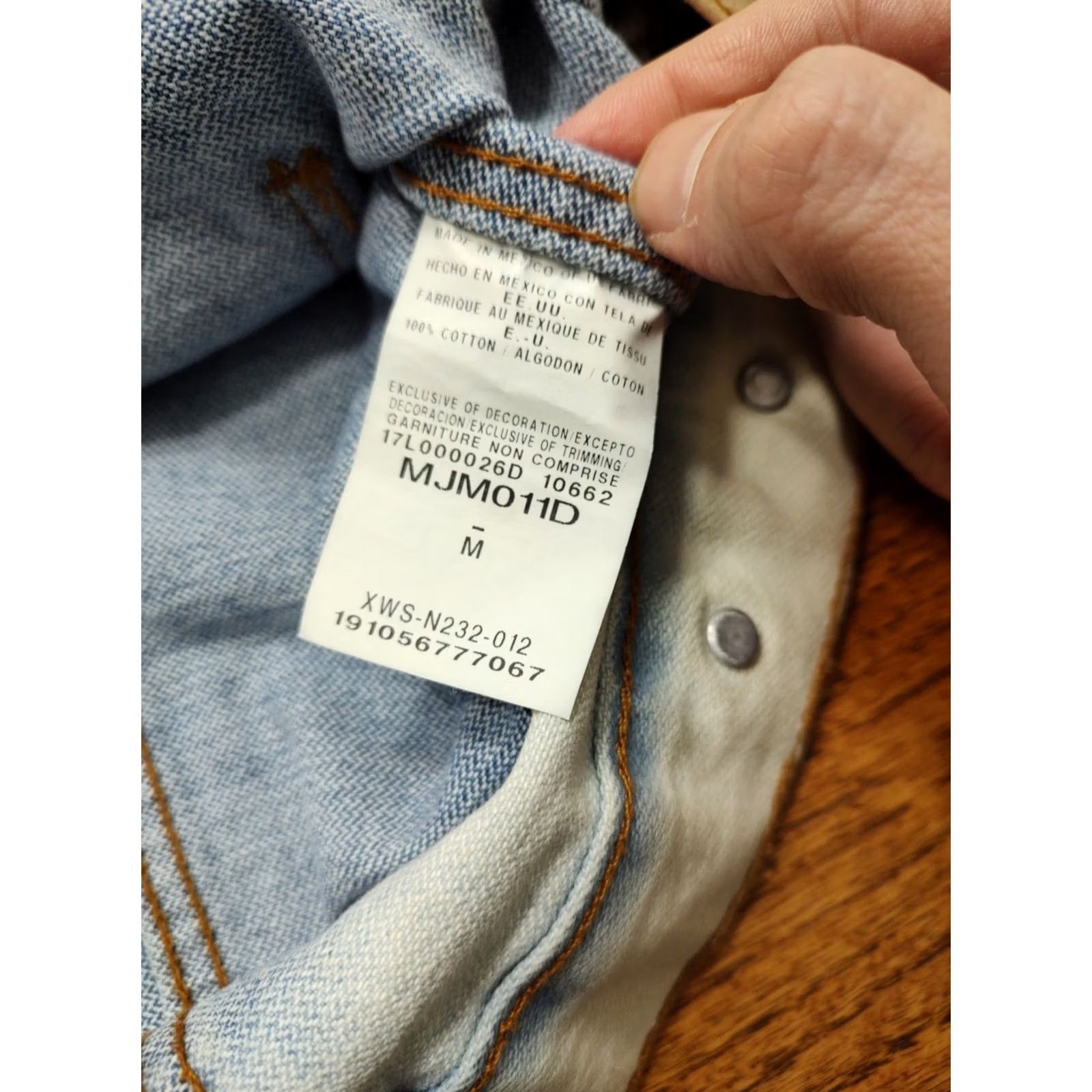 Wrangler VINTAGE Wrangler Jacket Mens Medium Blue Denim Trucker Western Workwear Jean Size US 31 - 5 Thumbnail