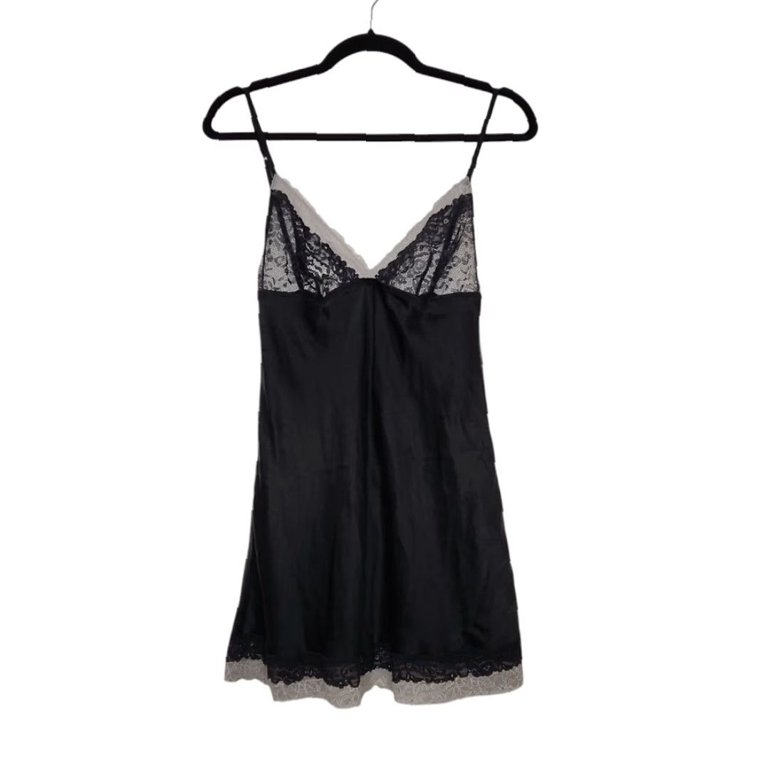 Vintage VINTAGE Intimissimi Dress Slip Midi Black M Women's Tank Sleeveless y2K 90s Goth Fairy Whimsy Modern Size M / US 6-8 / IT 42-44 - 2 Thumbnail