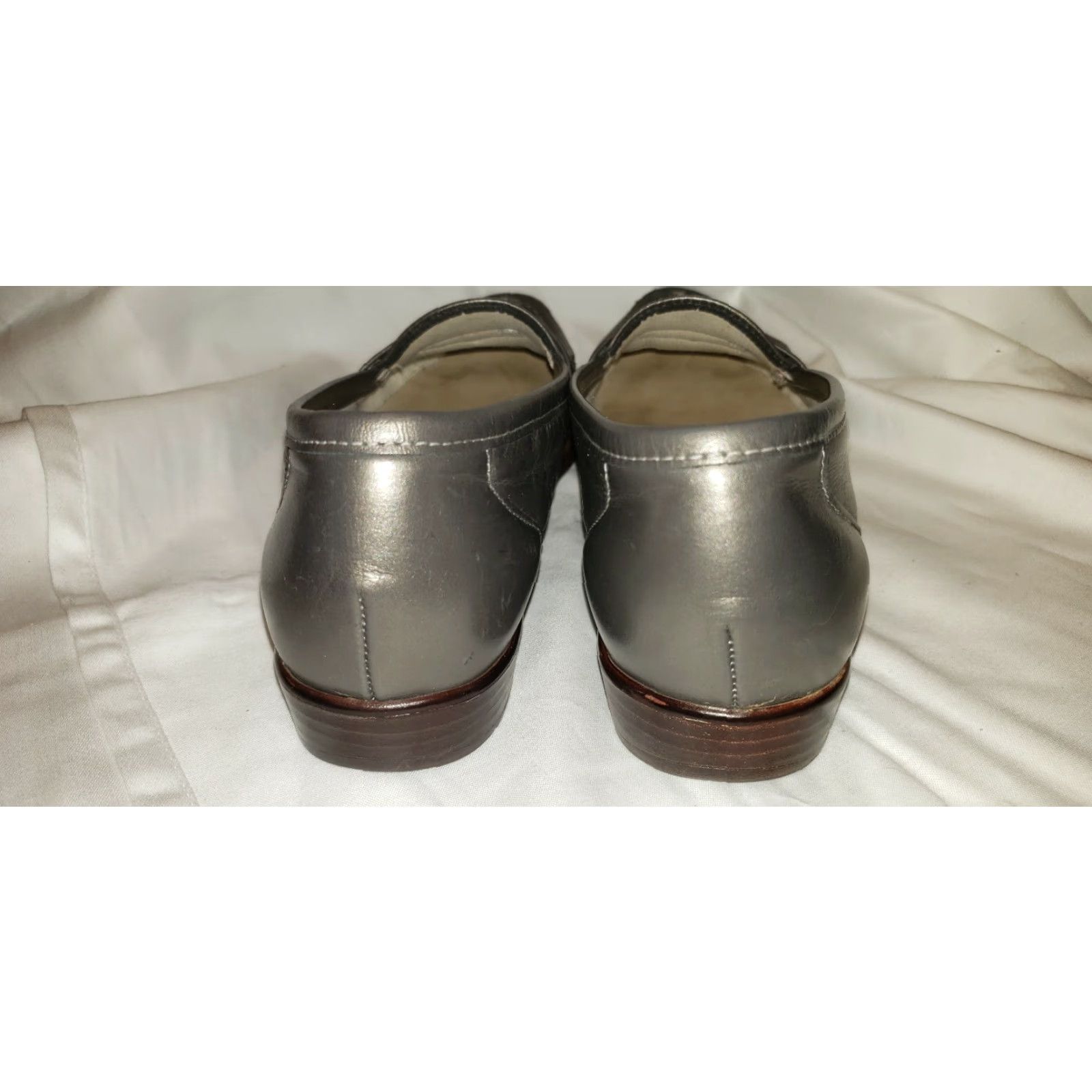 SAS SAS Women's Loafers Size 9.5 Pewter MOC TOE Leather Cushioned Tripad Comfort Casual Loafers Womens Shoes Size US 10 / IT 40 - 4 Thumbnail