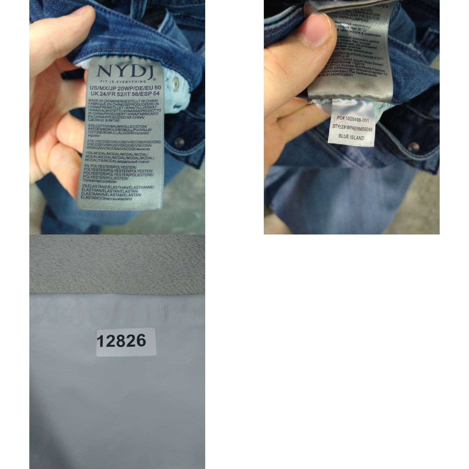 NYDJ NYDJ Jeans Womens 20WP Blue Denim Marilyn Straight Lift Tuck Stretch 5-Pocket Size 42" / US 20 - 8 Thumbnail