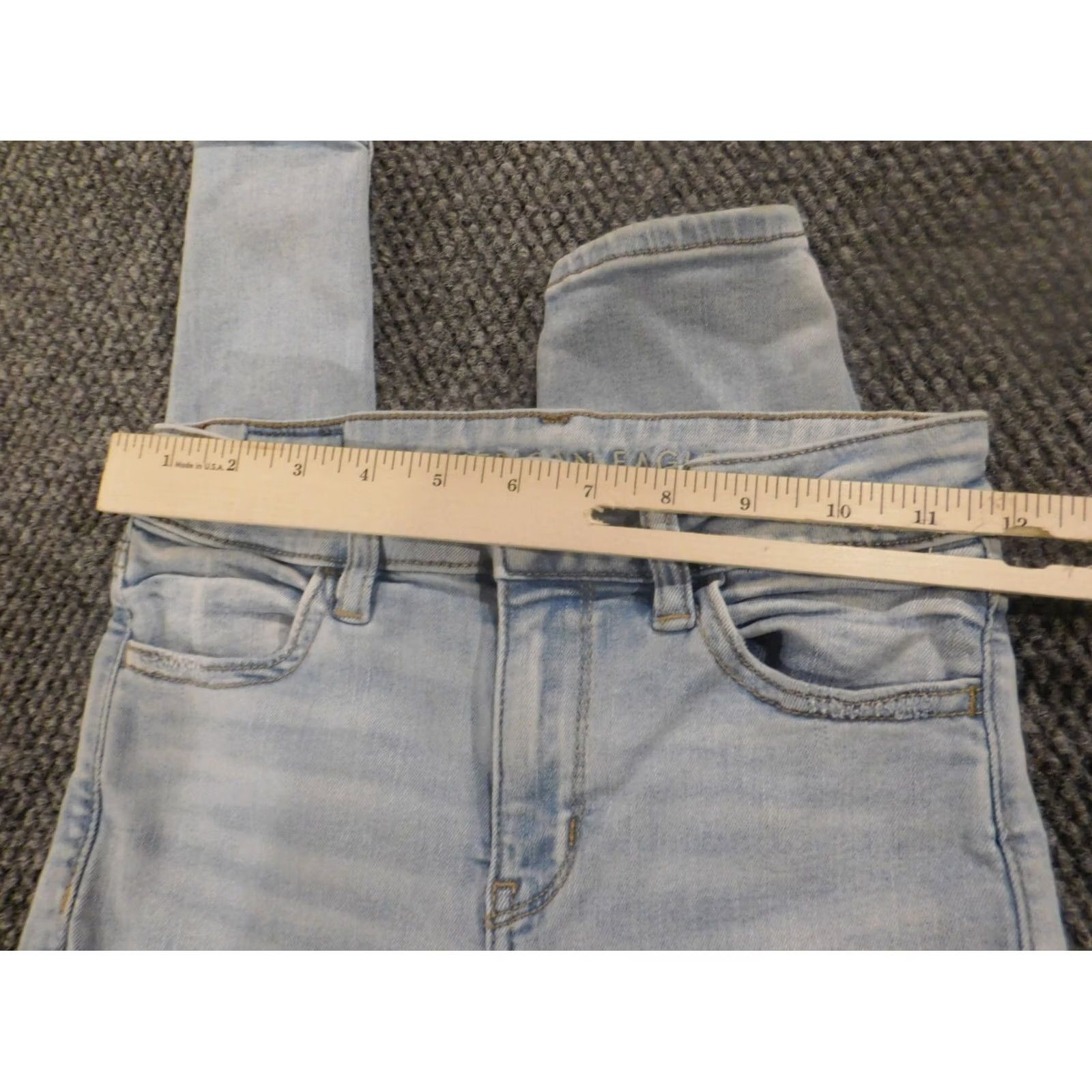 American Eagle Outfitters American Eagle Womens 0 High Rise skinny blue Jeggings Size 25" / US 0 / IT 36 - 3 Thumbnail