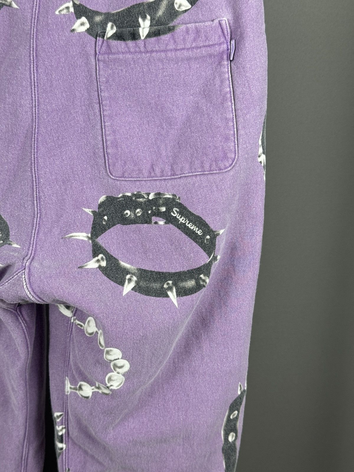 Supreme Supreme Studded Collars Sweatpant 'Violet' Sweatpants Size US 31 - 3 Thumbnail