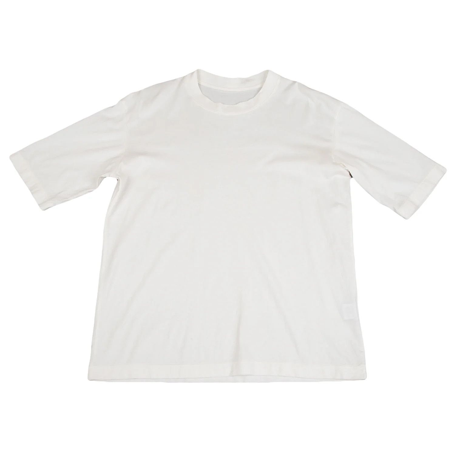 Issey Miyake Cotton Crew Neck T-Shirt Off White Size US S / EU 44-46 / 1 - 1 Thumbnail