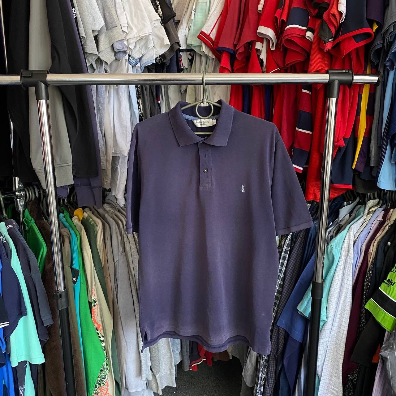 Vintage × Yves Saint Laurent Vintage Yves Saint Lauren Small logo luxury designer polo Size US L / EU 52-54 / 3 - 1 Thumbnail