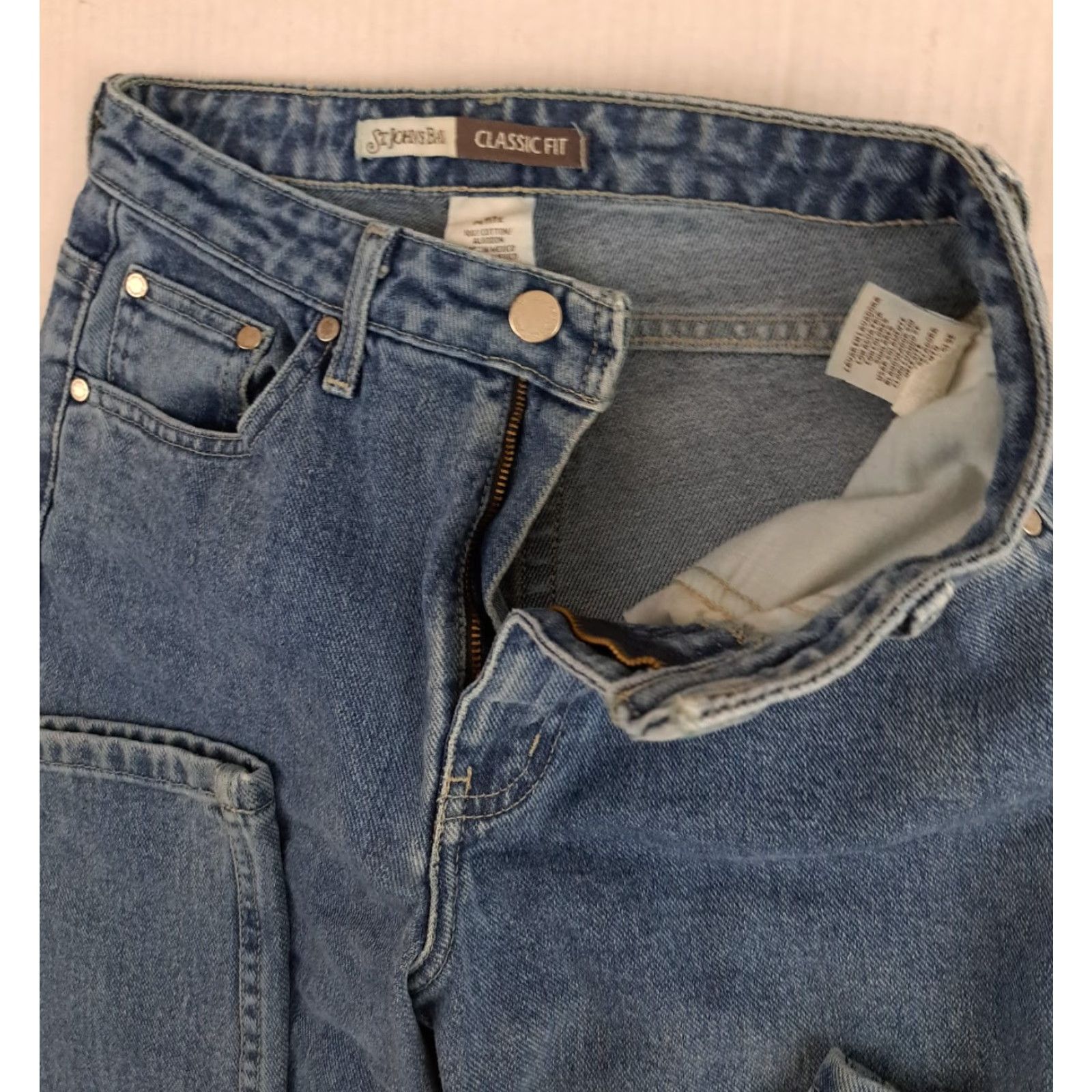Vintage VINTAGE Woman size 4 Petite St Johns Bay Classic Fit Denim Blue Jeans Size 27" / US 4 / IT 40 - 4 Thumbnail