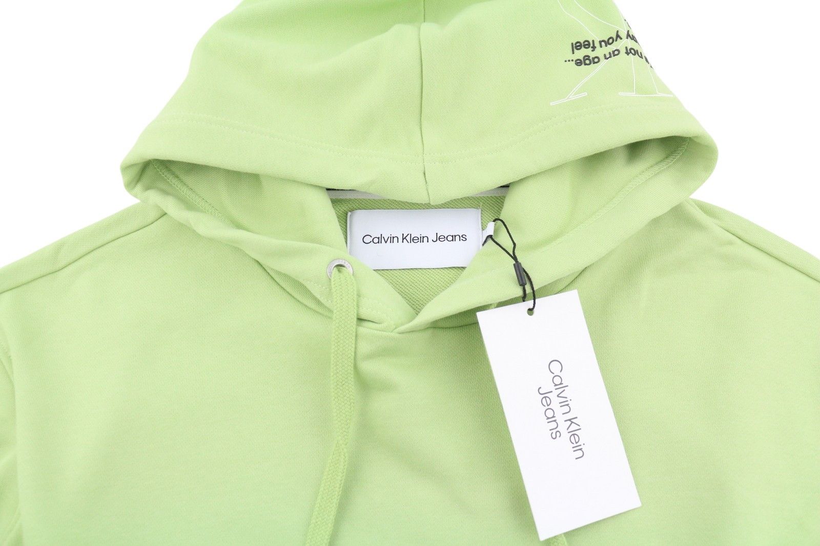Calvin Klein S Jaded Green Logo Pullover Hoodie 87442 Size US S / EU 44-46 / 1 - 5 Thumbnail