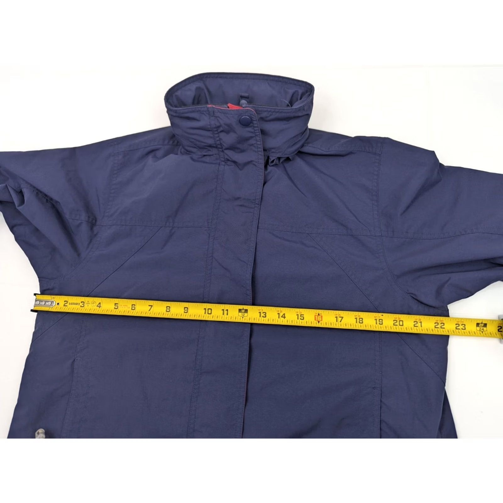 Vintage VINTAGE LL Bean Rain Jacket Women M Reg Navy Blue Stowaway Hood Hooded Zipper Logo Button Liner Not Included Jacket Size M / US 6-8 / IT 42-44 - 7 Thumbnail