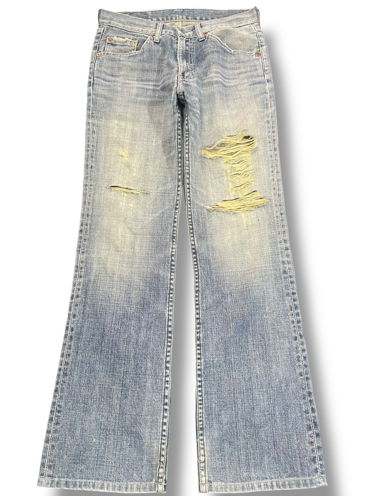 LVC × Levi's × Levi's Vintage Clothing Vintage Levi’s 517-03 Flare Ripped Distressed Denim Size US 29 - 1 Thumbnail