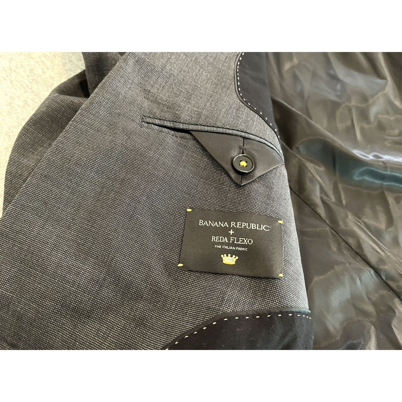 Banana Republic Banana Republic Blazer Shirt Mens 48R Gray Wool Slim Jacket Coat Regular Tailored 48 Mens Womens? Size 48R - 3 Thumbnail