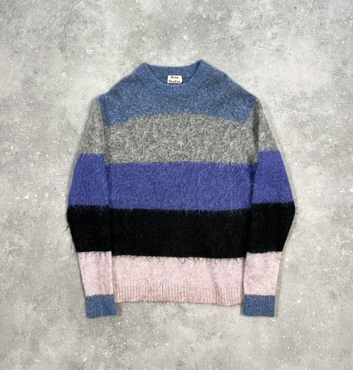 Acne Studios ACne Studios Albah Mohair Wool Jumper Striped Oversized Size US M / EU 48-50 / 2 - 6 Thumbnail
