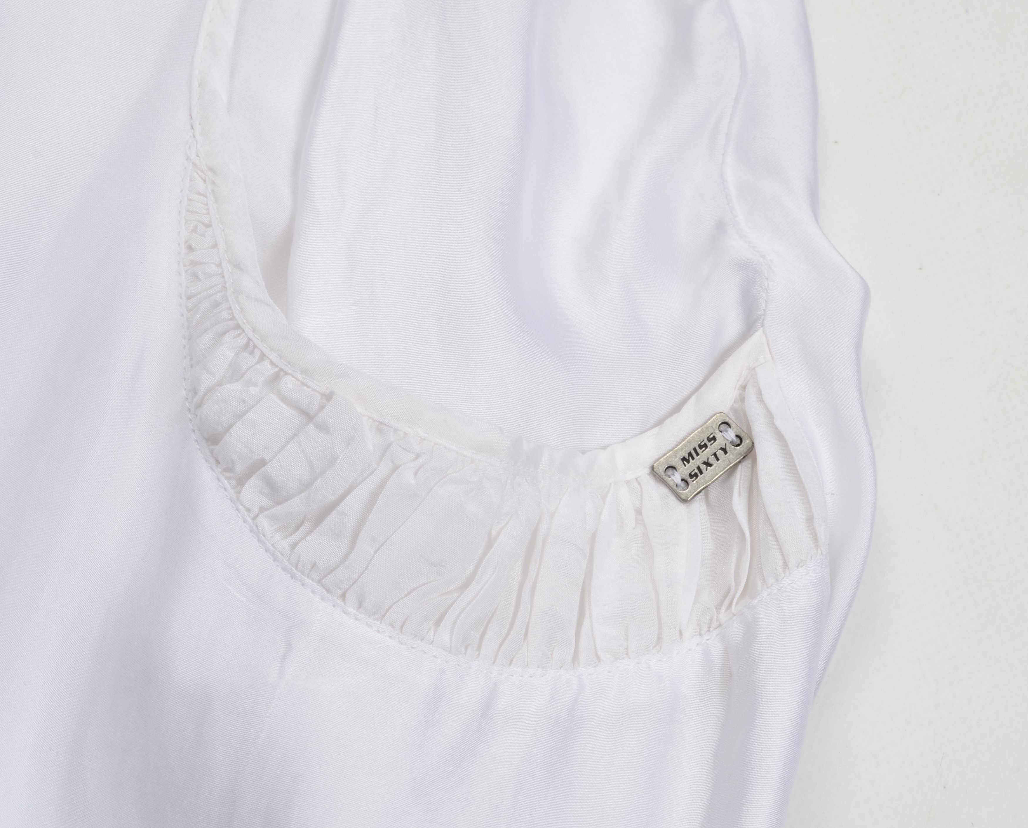 Other Miss Sixty Y2K Cottage Core White Cami Mini Dress Size M / US 6-8 / IT 42-44 - 8 Thumbnail